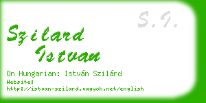 szilard istvan business card